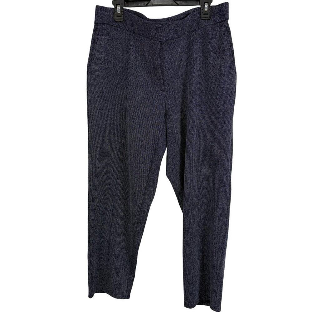 J Jill Wearever Collection Knit Navy Blue Pull On Elastic Waist Pants sz XL